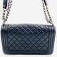 CHANEL Boy Chanel 25 Lamb Skin Black Chain Shoulder Bag