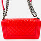 CHANEL BOY CHANEL Enamel 2Way coral red