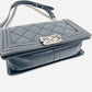 CHANEL BOY CHANEL Leather 2 Way Black Chain Shoulder Bag