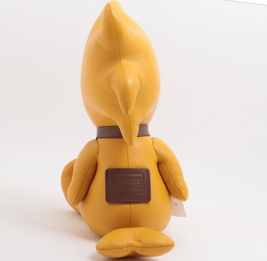 COACH Wood Stock Stuffed Animal Leather Model Yellow