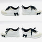 HERMES Bouncing Sneakers 36.5 White Black