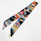 HERMES twilly Silk 100% Black