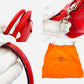 Hermes Bollide Handbag Red Leather