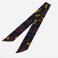 HERMES Twilly Silk 100% Dark Brown