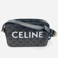 CELINE Trionf Messenger Shoulder Bag Black Brown