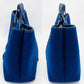 CHANEL 2way Chain Shoulder Blue Bag
