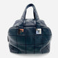 CHANEL CHOCOLATE BAR Soft Caviar Black Leather Handbag Black