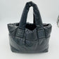CHANEL Coco Cocoon Nylon Handbag Black Coco Mark Black