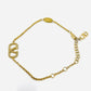 VALENTINO Bracelet V Logo Signature Swarovski Gold Women