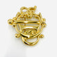 DIOR Logo Brooch Gold Women