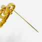 DIOR Logo Brooch Gold Women