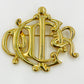 DIOR Logo Brooch Gold Women