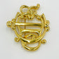 DIOR Logo Brooch Gold Women