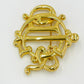 DIOR Logo Brooch Gold Women