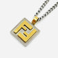 FENDI Necklace Metal Chain Silver