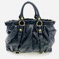 MIU MIU Handbag 2-Way Black Leather Ladies