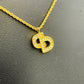 Christian Dior logo Necklace Gold