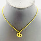 Christian Dior logo Necklace Gold Vintage