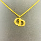 Christian Dior logo Necklace Gold Vintage