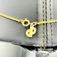 Christian Dior logo Necklace Gold Vintage