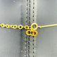 Christian Dior logo Necklace With Rhinestones