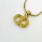 Christian Dior logo Necklace With Rhinestones