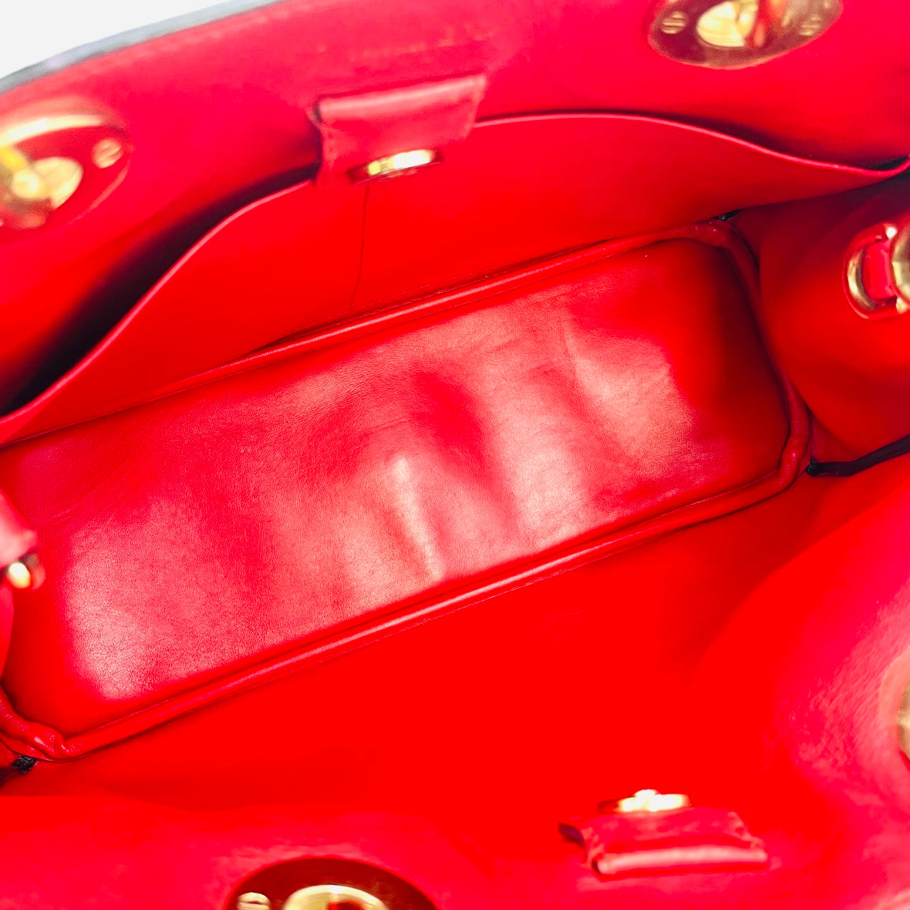 DIOR Diorissimo Leather Orange 2-way Handbag