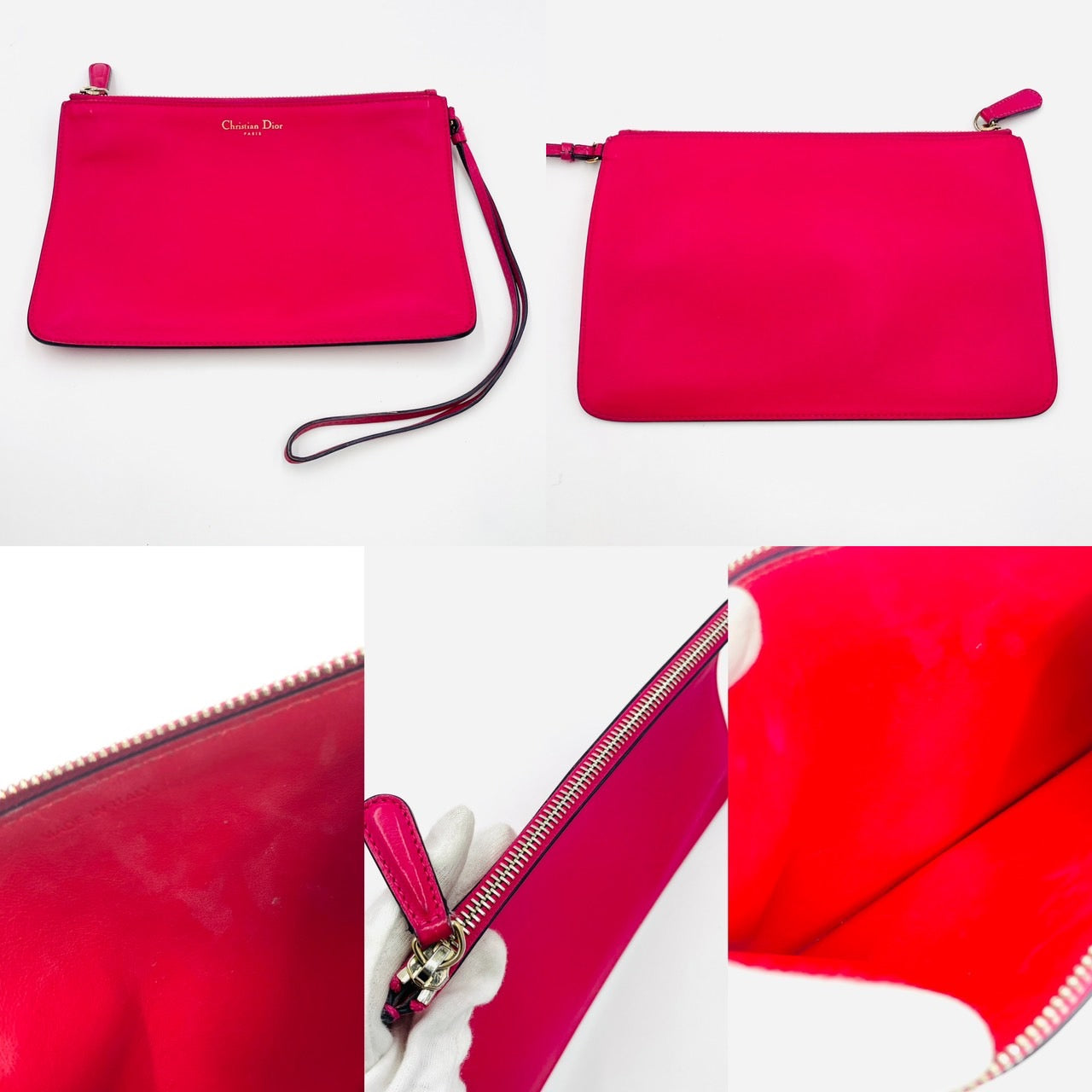 DIOR Diorissimo Leather Orange 2-way Handbag