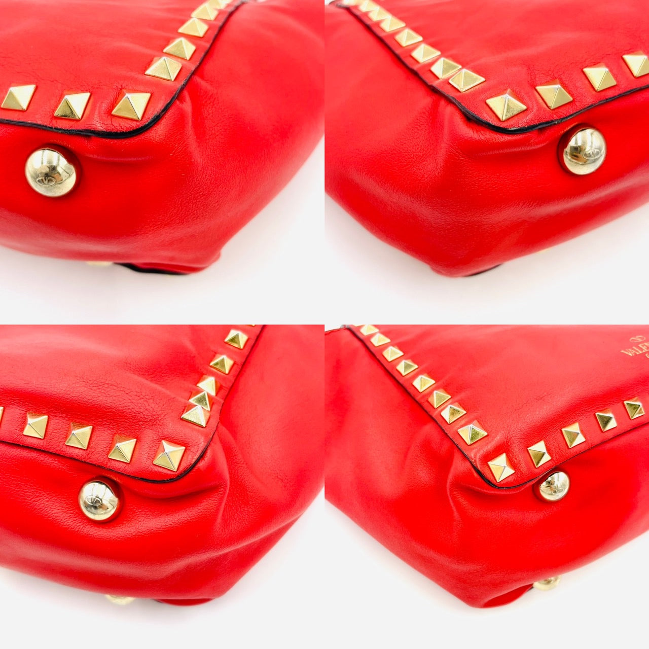 VALENTINO Hand bag Leather Red 2way