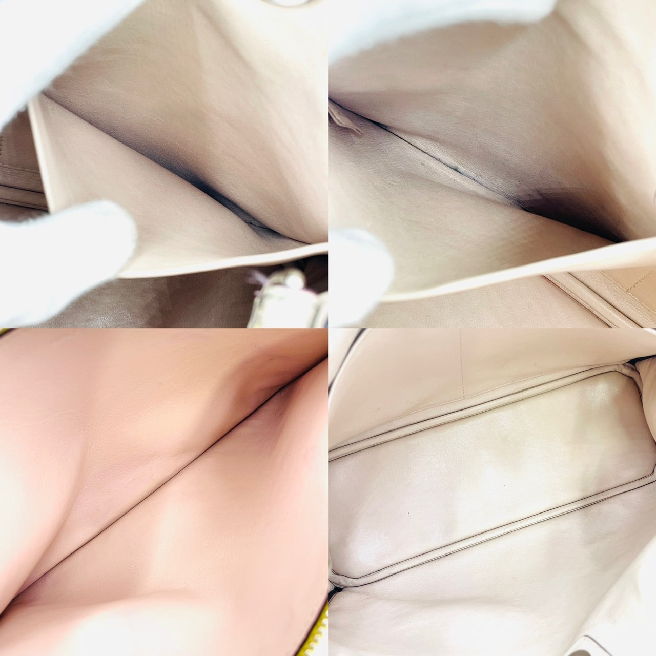 DIOR Diorissimo Leather Yellow 2-way Handbag