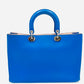 DIOR Diorissimo Leather Blue 2-way Handbag