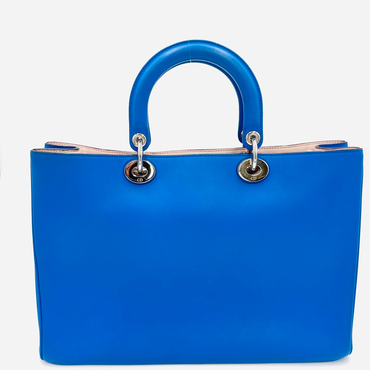 DIOR Diorissimo Leather Blue 2-way Handbag