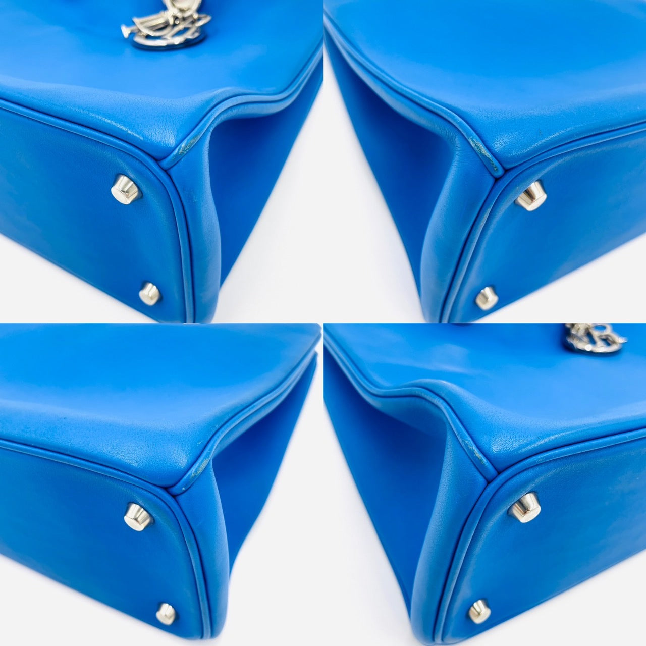 DIOR Diorissimo Leather Blue 2-way Handbag