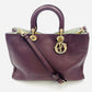 DIOR Diorissimo Leather Eggplant DarkPurple 2-way Handbag