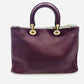 DIOR Diorissimo Leather Eggplant DarkPurple 2-way Handbag