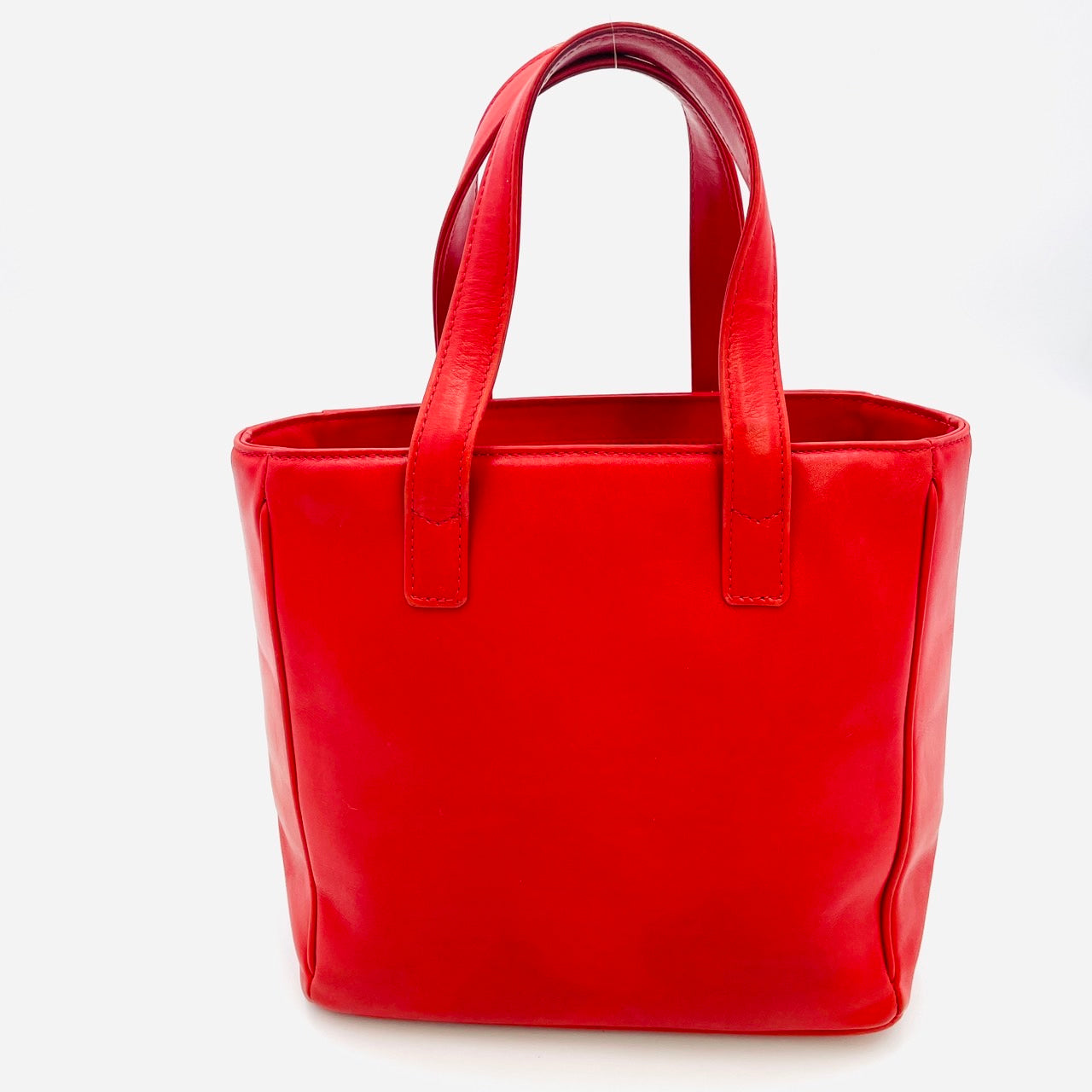 Christian Dior red handbag red leather