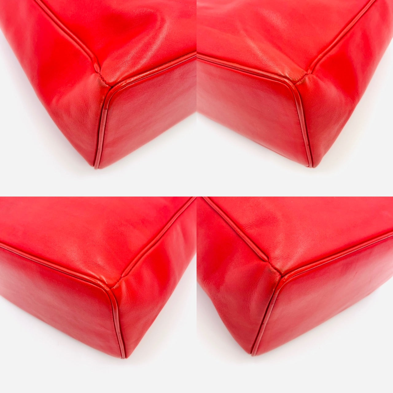 Christian Dior red handbag red leather