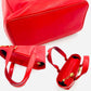 Christian Dior red handbag red leather
