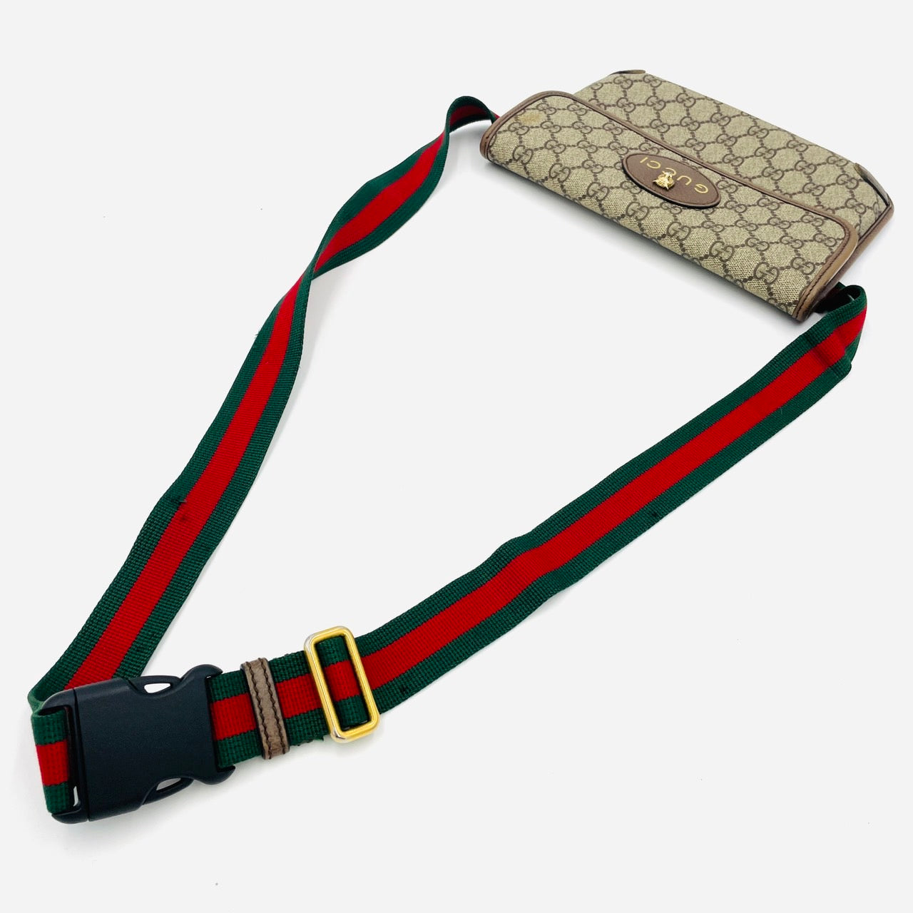 GUCCI Body Bag Beige GG Supreme PVC