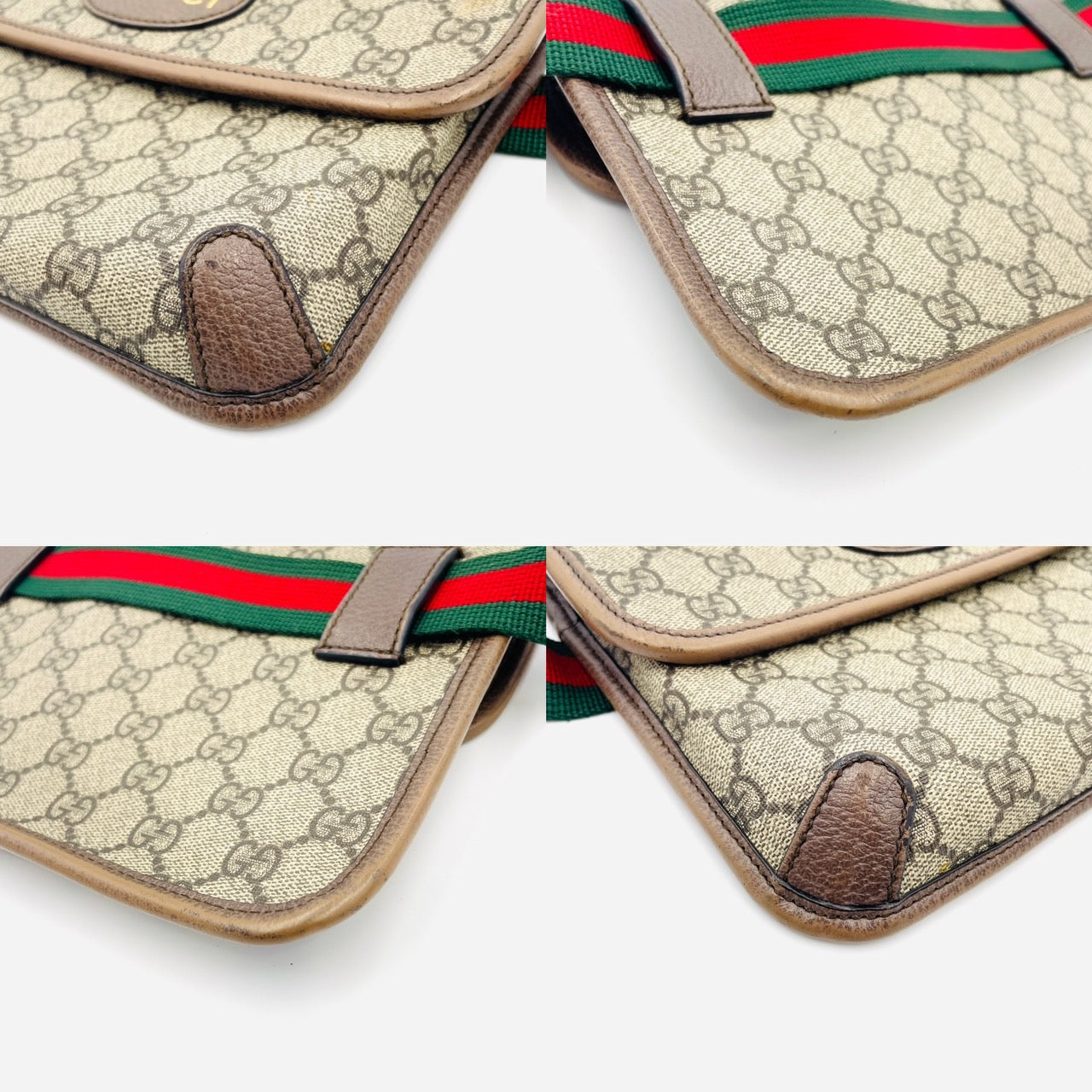 GUCCI Body Bag Beige GG Supreme PVC