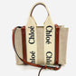 CHLOE woody Hand bag 2Way Canvas Beige