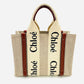 CHLOE woody Hand bag 2Way Canvas Beige