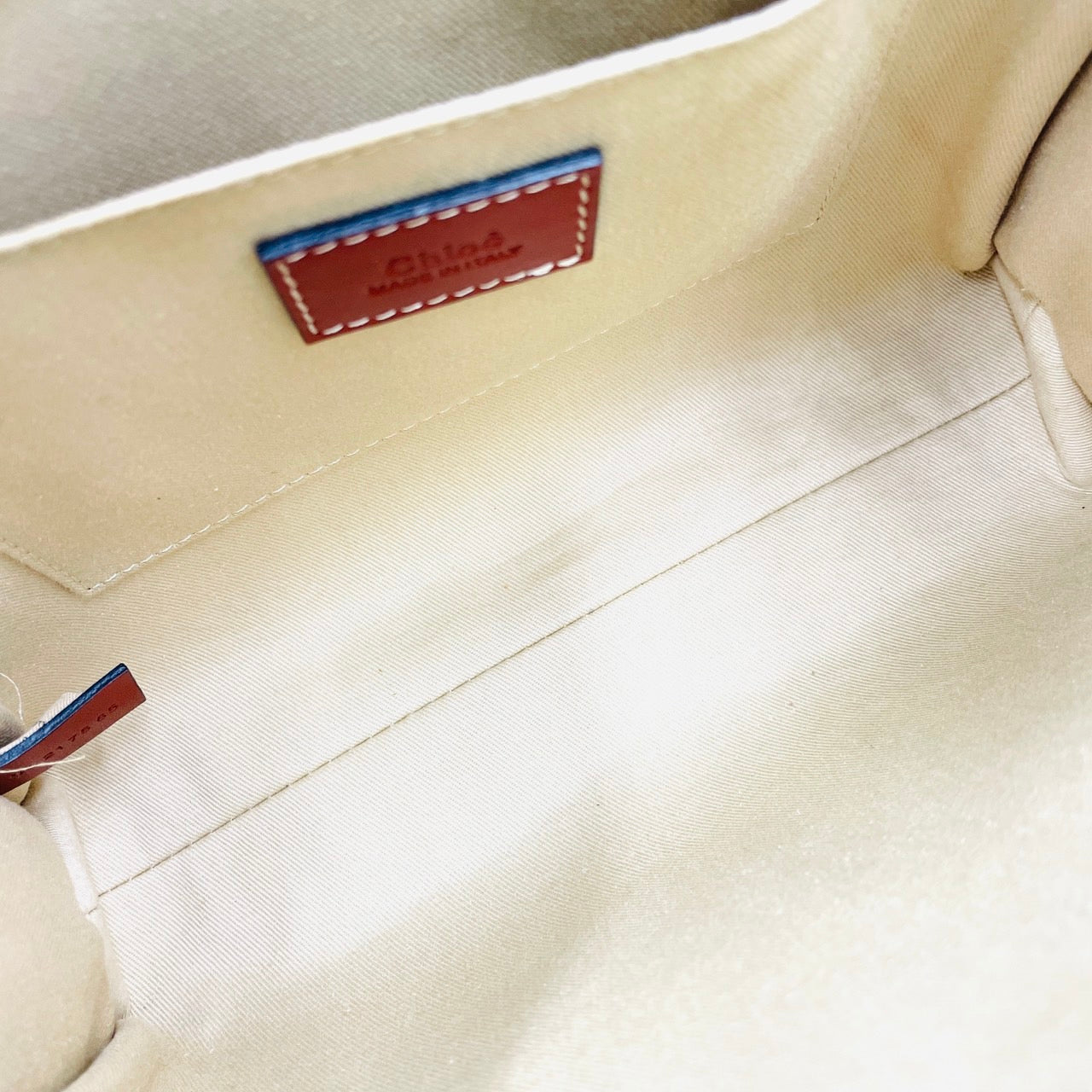 CHLOE woody Hand bag 2Way Canvas Beige