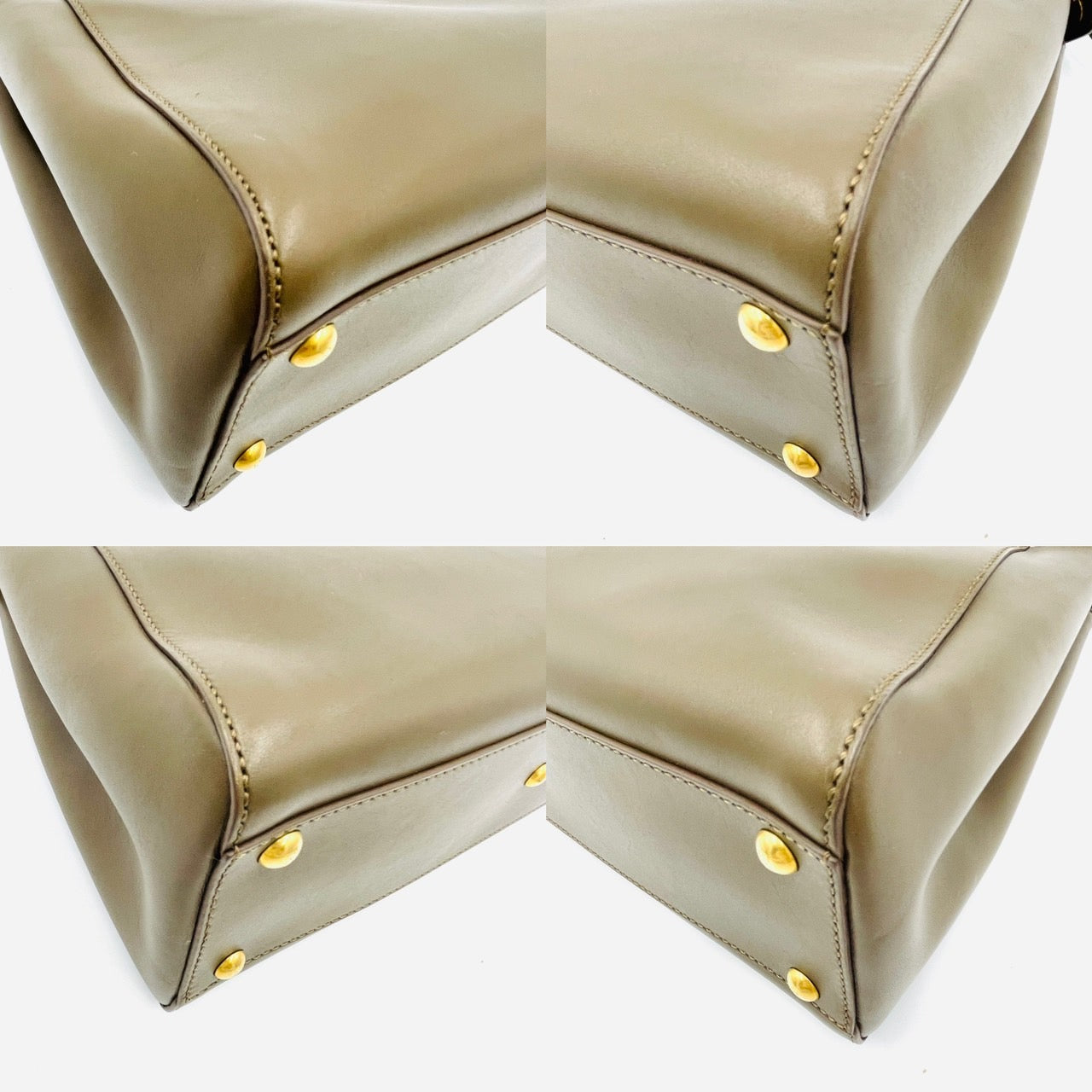 FENDI Peekaboo 2way Handbag Beige