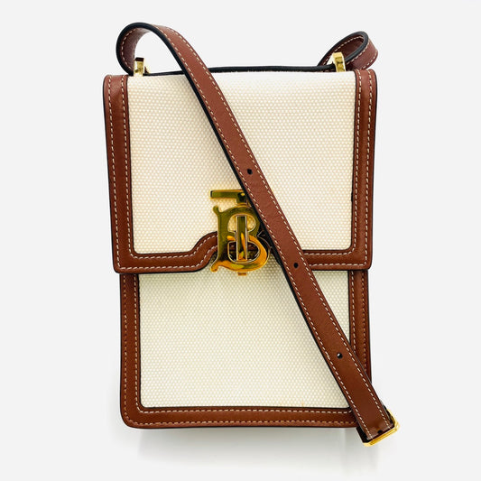 Burberry Shoulder Bag Logo Canvas