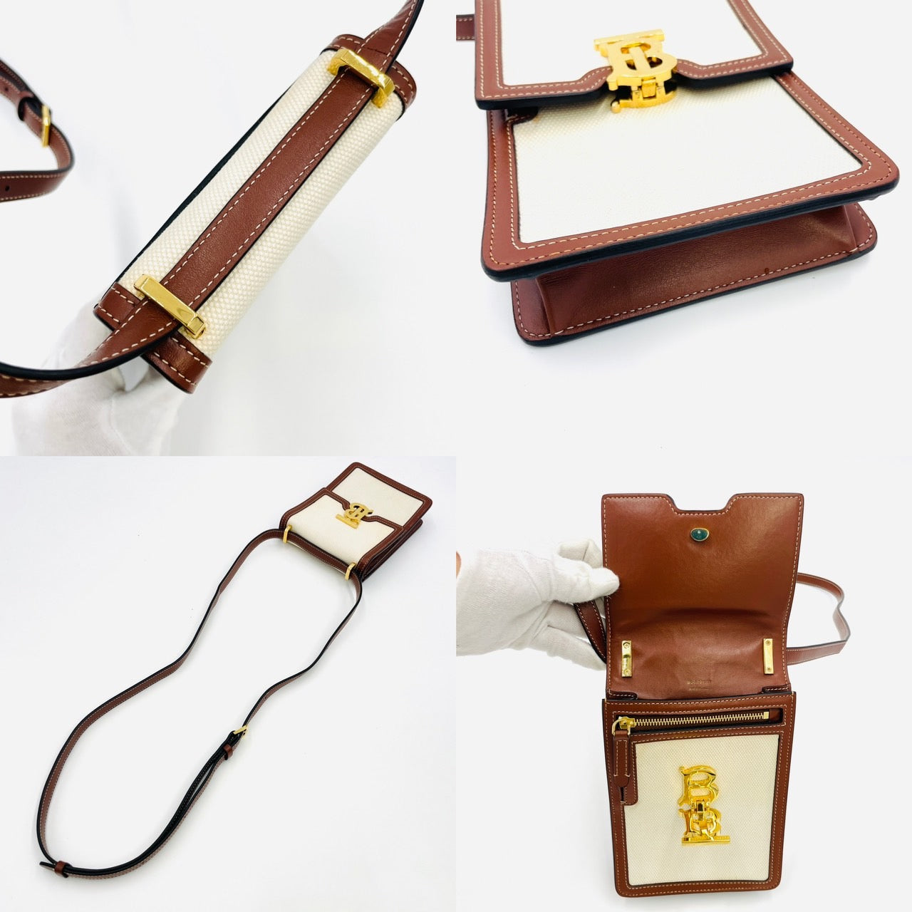 Burberry Shoulder Bag Logo Canvas