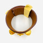 HERMES Ｃollier de Chien Bangle Leather Orange