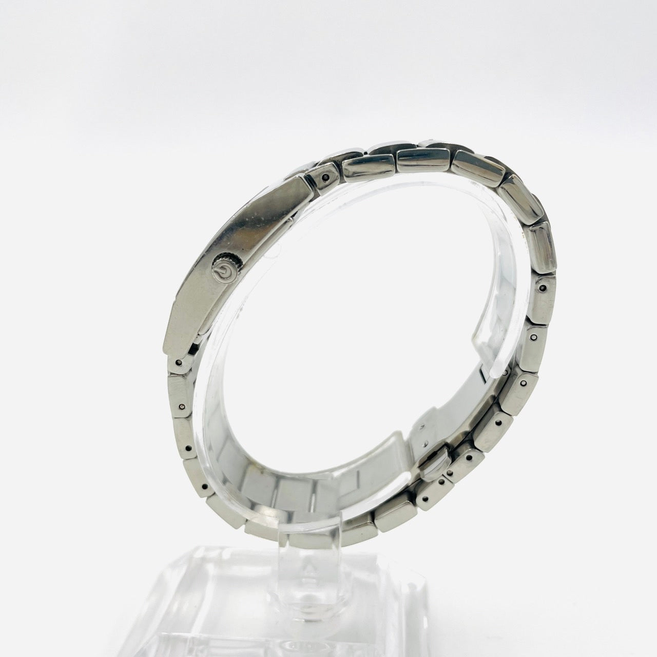 GUCCI WATCH Silver Quartz QZ Black Unisex