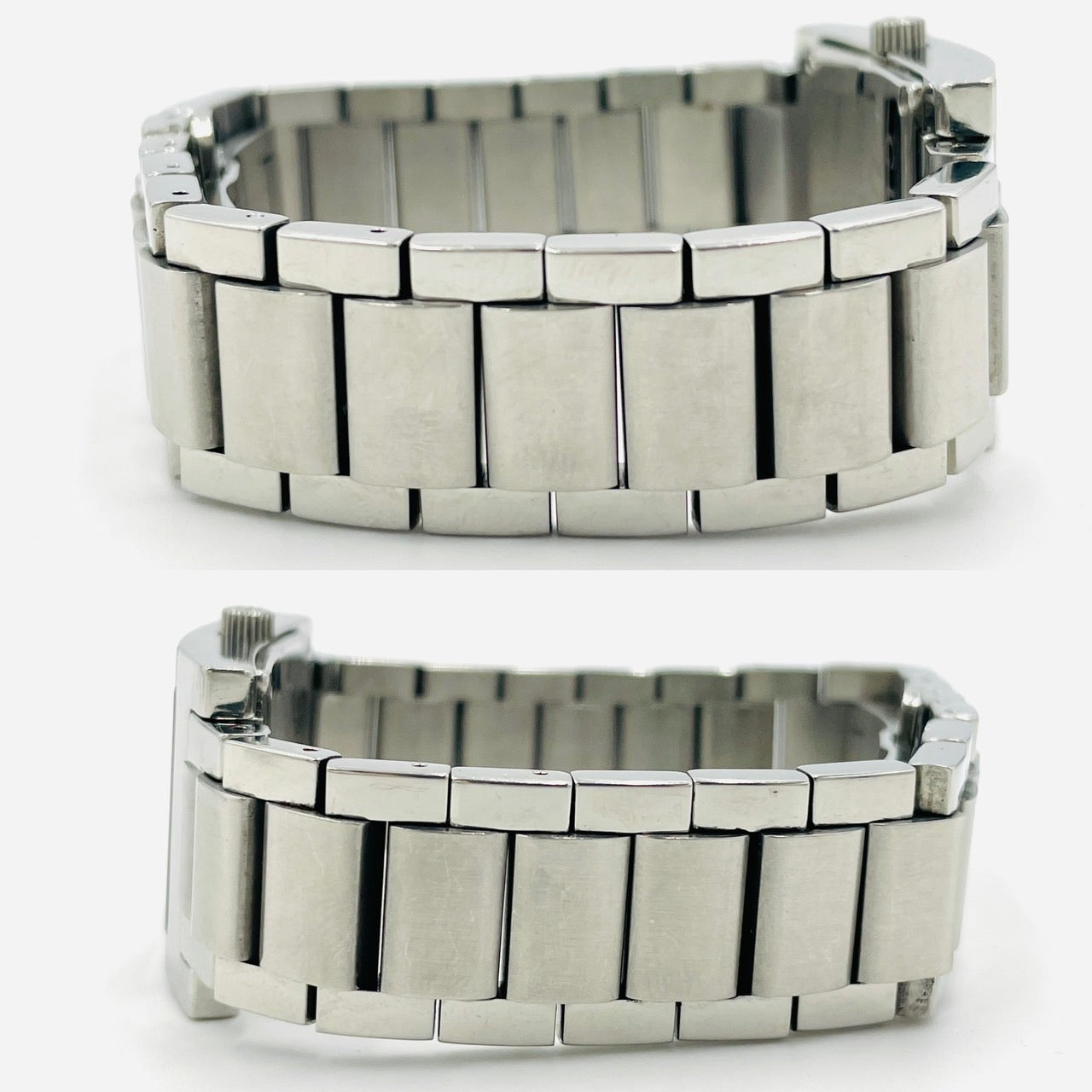 GUCCI WATCH Silver Quartz QZ Black Unisex