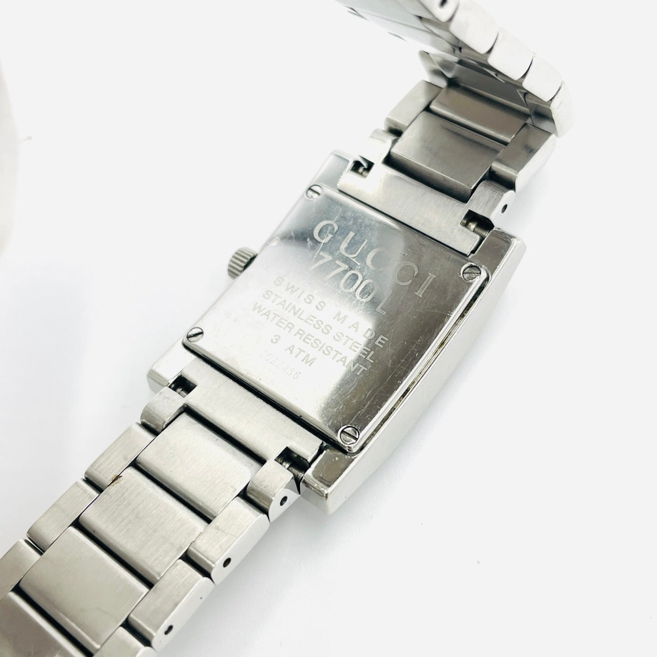 GUCCI WATCH Silver Quartz QZ Black Unisex